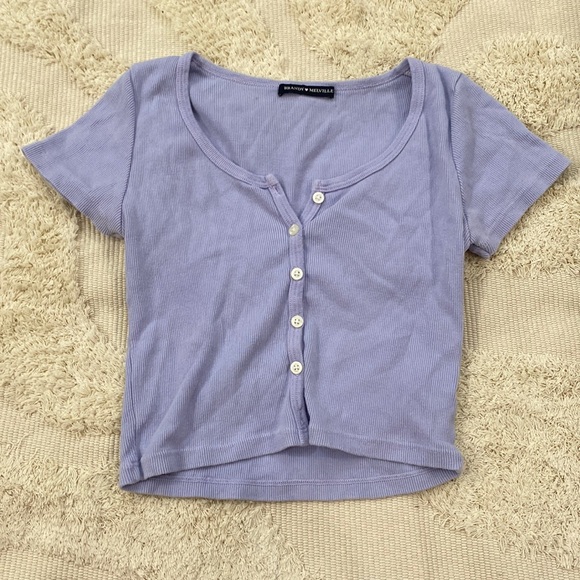 Brandy Melville ribbed baby tee - Picture 1 of 3